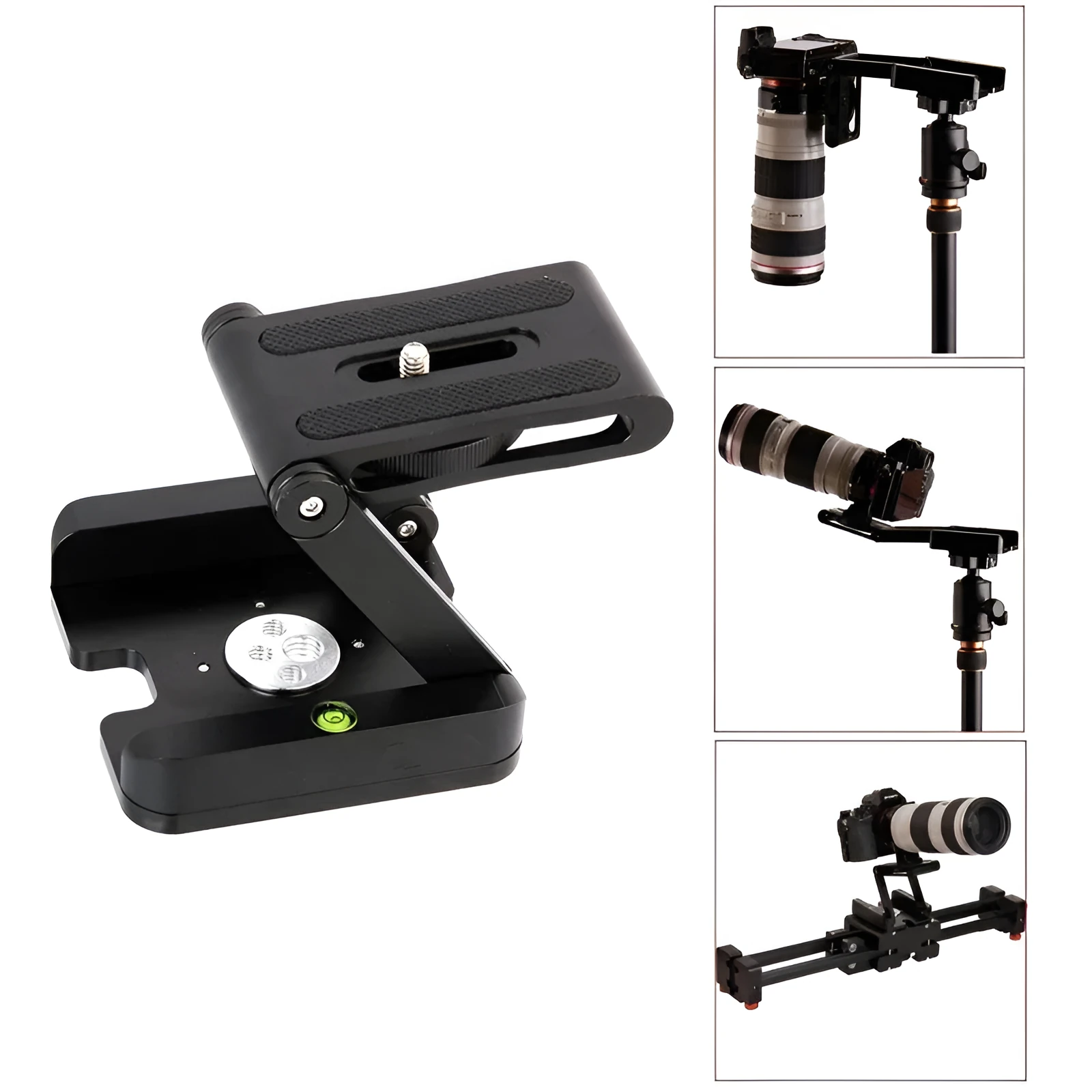 Z Flex Tilt Head desktop tripod made of CNC machined aluminium alloy with multi-angle folding tilt head