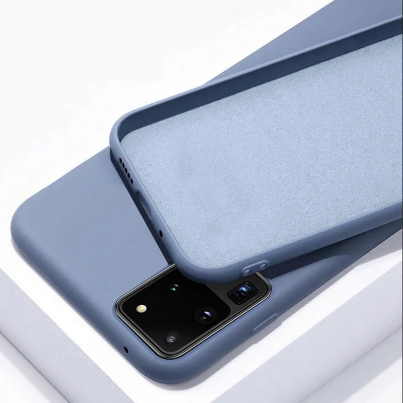 Samsung Galaxy silicone phone case TPU PC back cover solid colour drop resistant waterproof