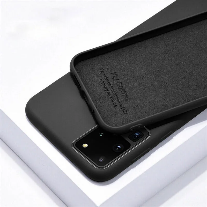 Samsung Galaxy silicone phone case TPU PC back cover solid colour drop resistant waterproof