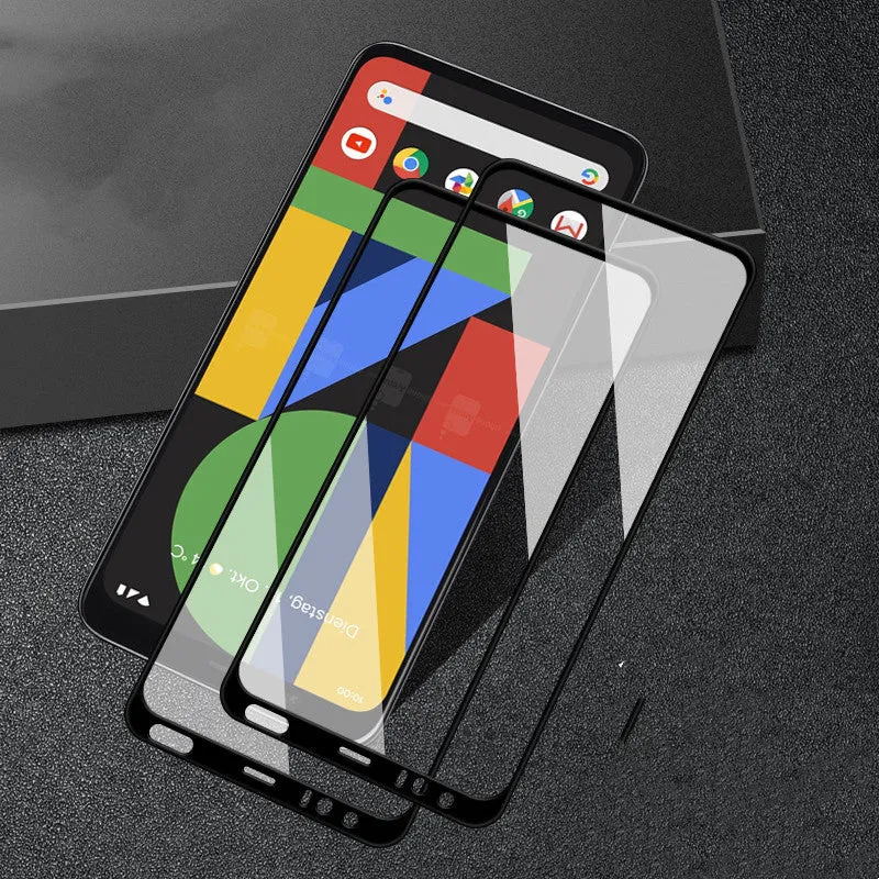 Tempered glass full screen film for Google Pixel 4 XL HD black with anti-fingerprint coating