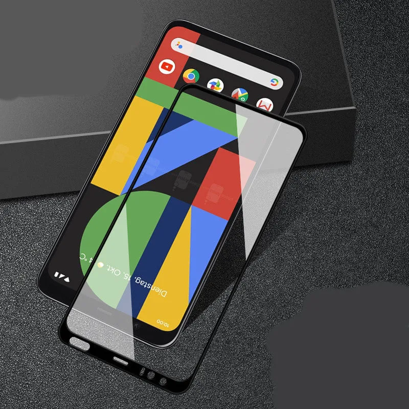 Tempered glass full screen film for Google Pixel 4 XL HD black with anti-fingerprint coating