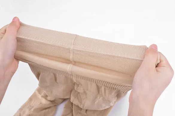 Black high-waisted seamless shapewear shorts for women on a hanger.