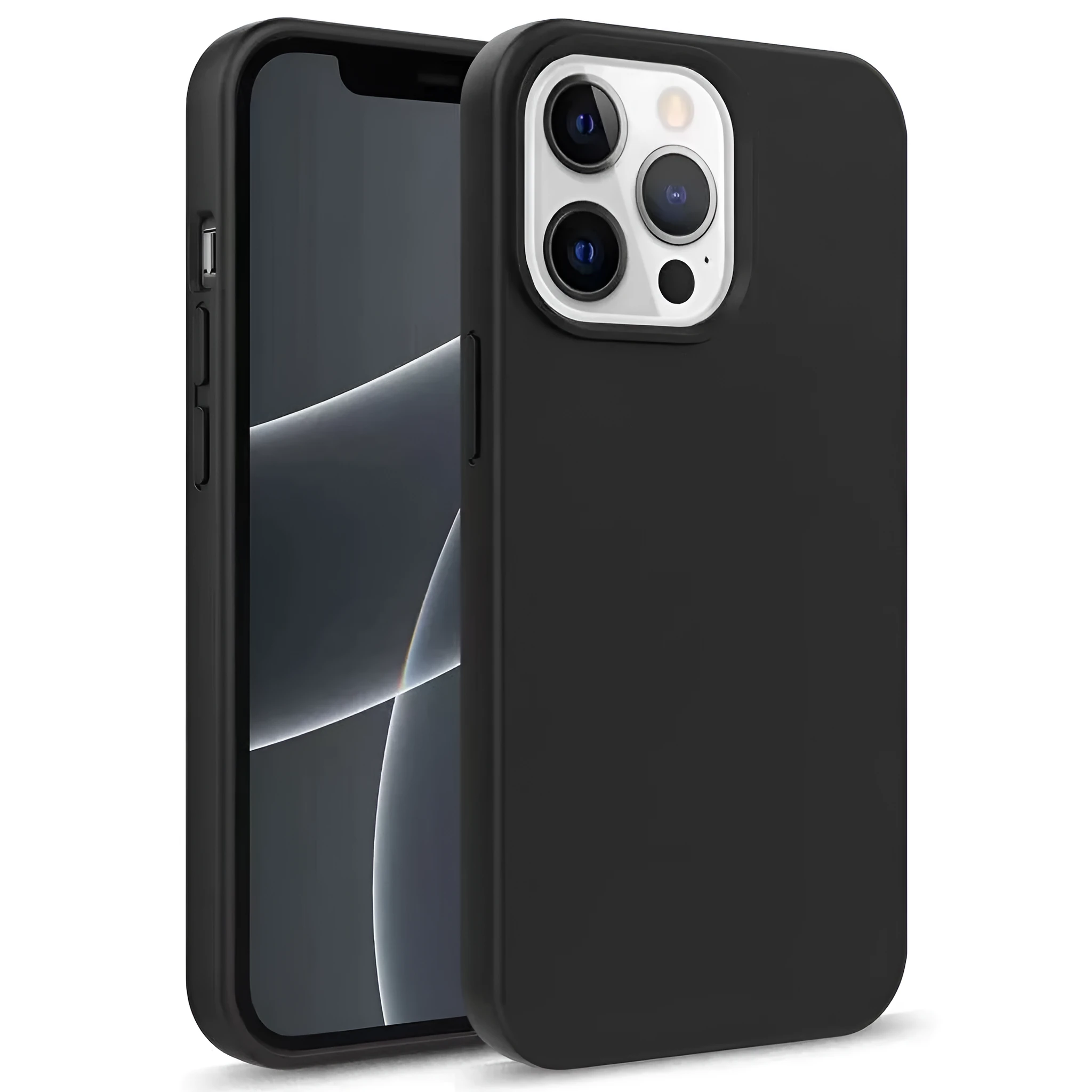 Compostable wheat straw phone case for iPhone, slim back cover in solid colour with TPU edge