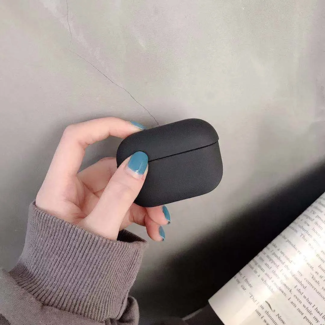 Plastic protective case for AirPods Pro shown in multiple colour options