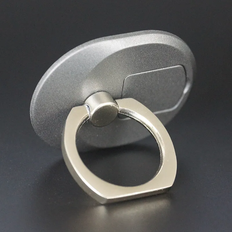 Elice handset ring support in gold colour on back of mobile phone showing grip and stand function