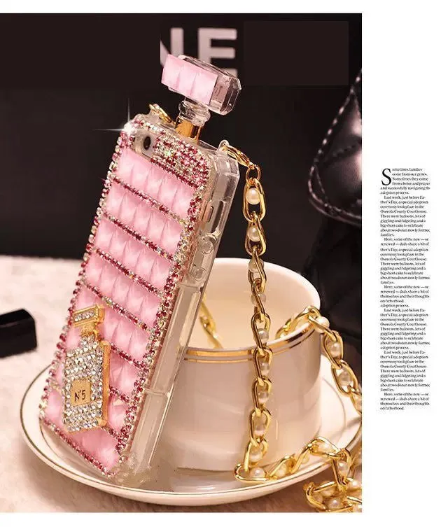 Handcrafted TPU rhinestone bling phone case in black white decorative protective cover for iPhone Samsung