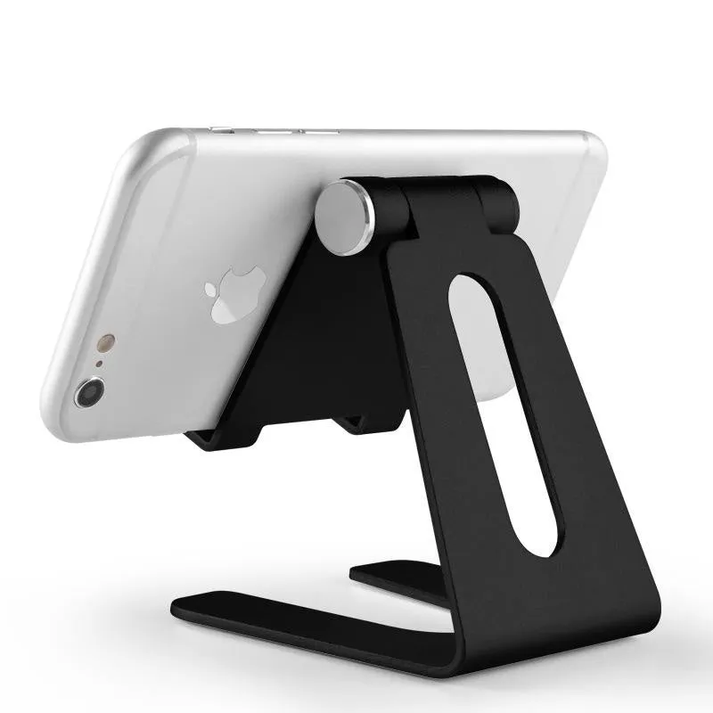 Aluminium alloy desktop stand for mobile phone and tablet in silver colour