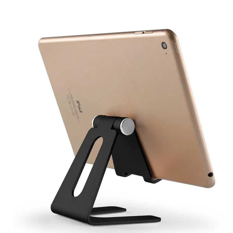 Aluminium alloy desktop stand for mobile phone and tablet in silver colour
