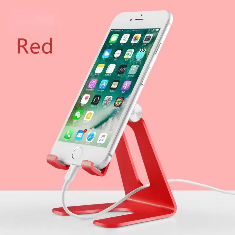 Aluminium alloy desktop stand for mobile phone and tablet in silver colour
