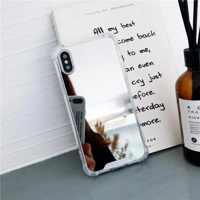 Mirror finish TPU phone case for iPhone shown in multiple colour options
