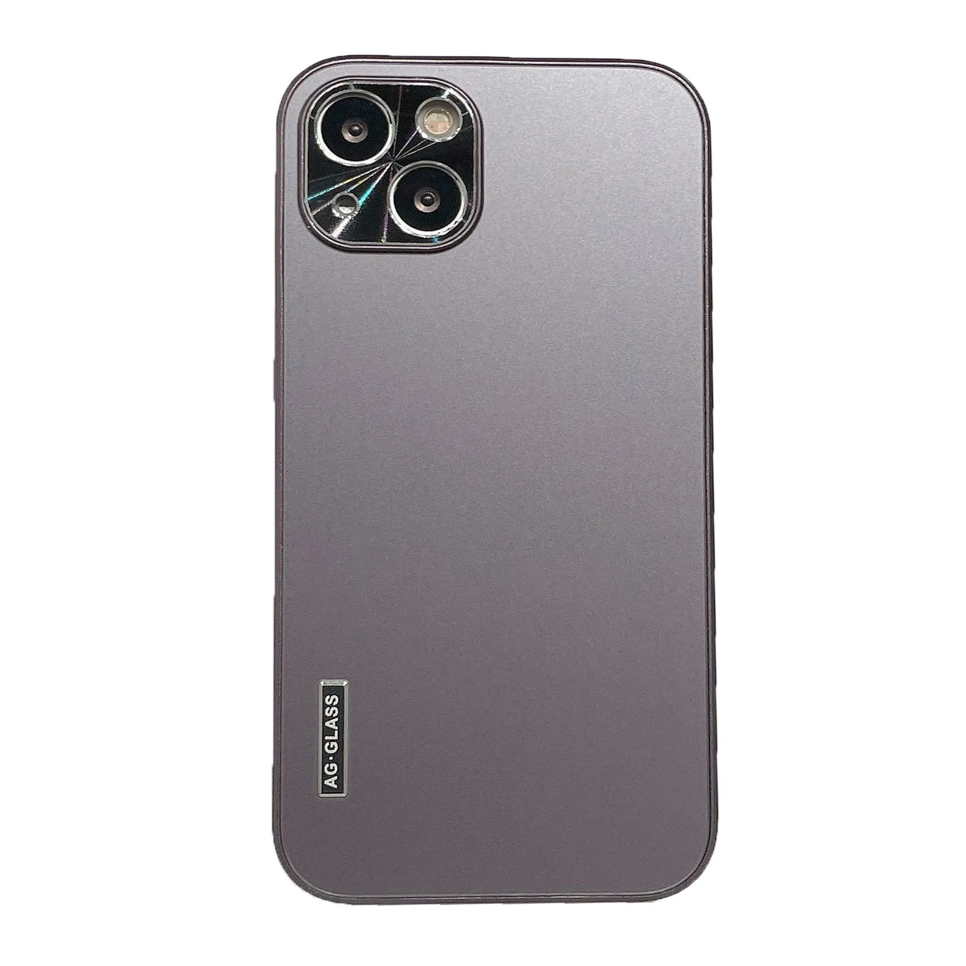 Frosted glass fine hole protective sleeve for iPhone XSmax with metal lens frame, black colour