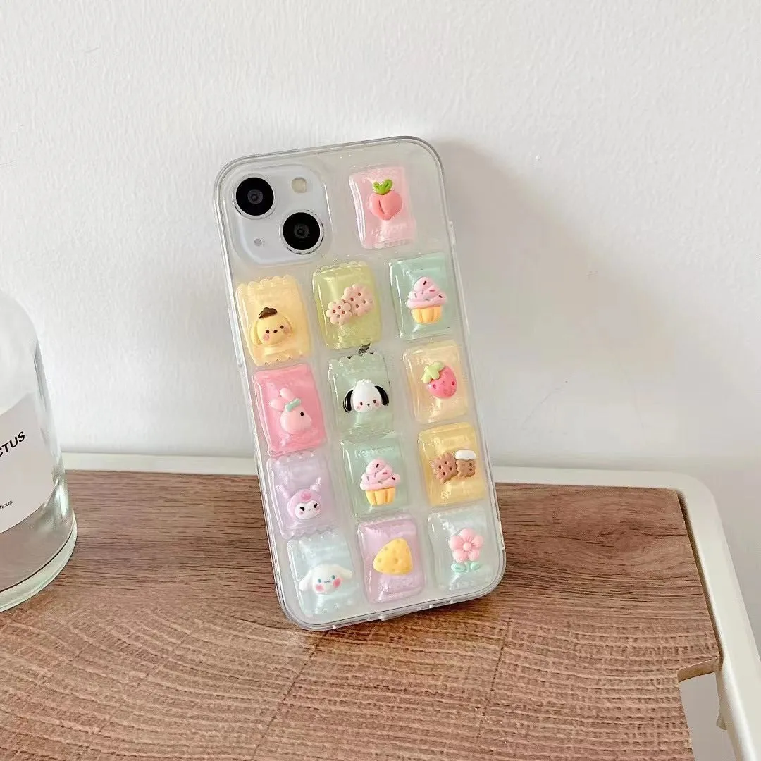 Creative adhesive candy mobile phone shell in three-dimensional candy design for iPhone