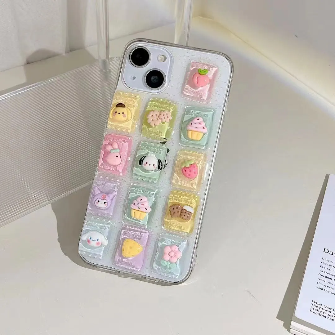 Creative adhesive candy mobile phone shell in three-dimensional candy design for iPhone