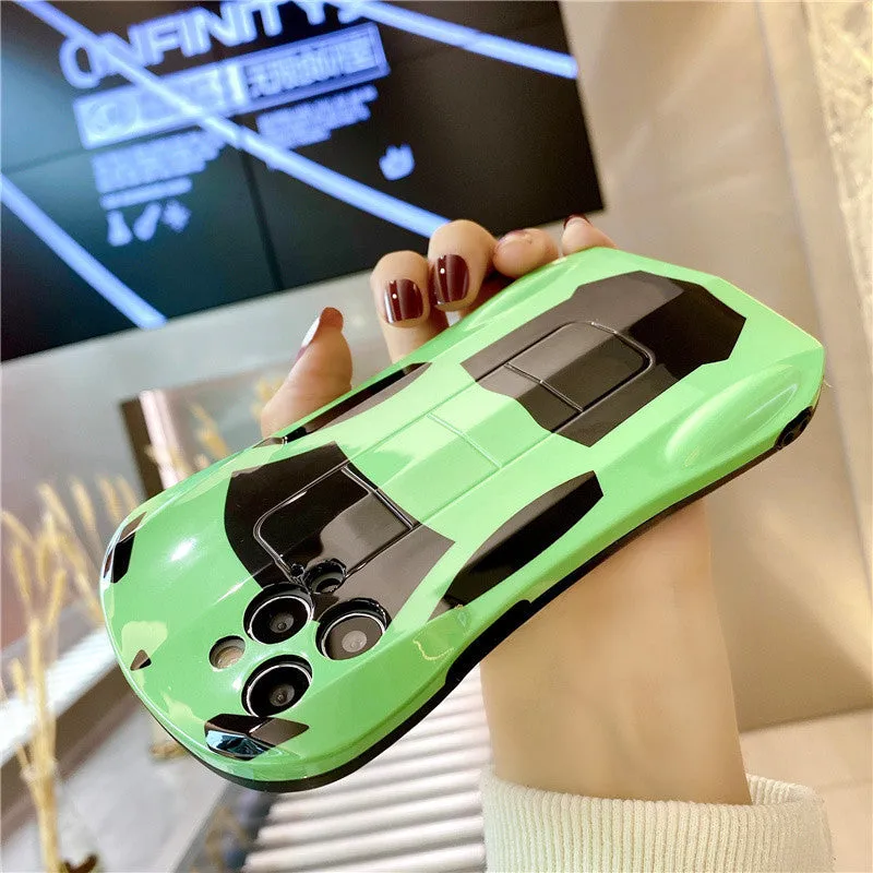 Creative sports car graffiti silicone anti-fall phone case for Apple iPhone back cover