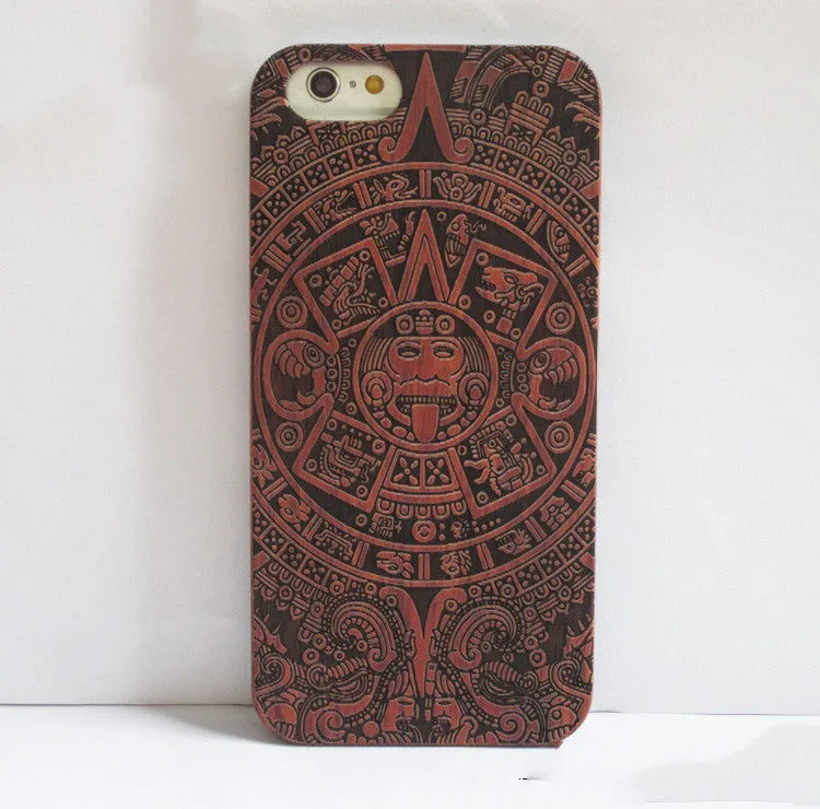 Rosewood laser engraved woodcarving phone case for Apple iPhone models