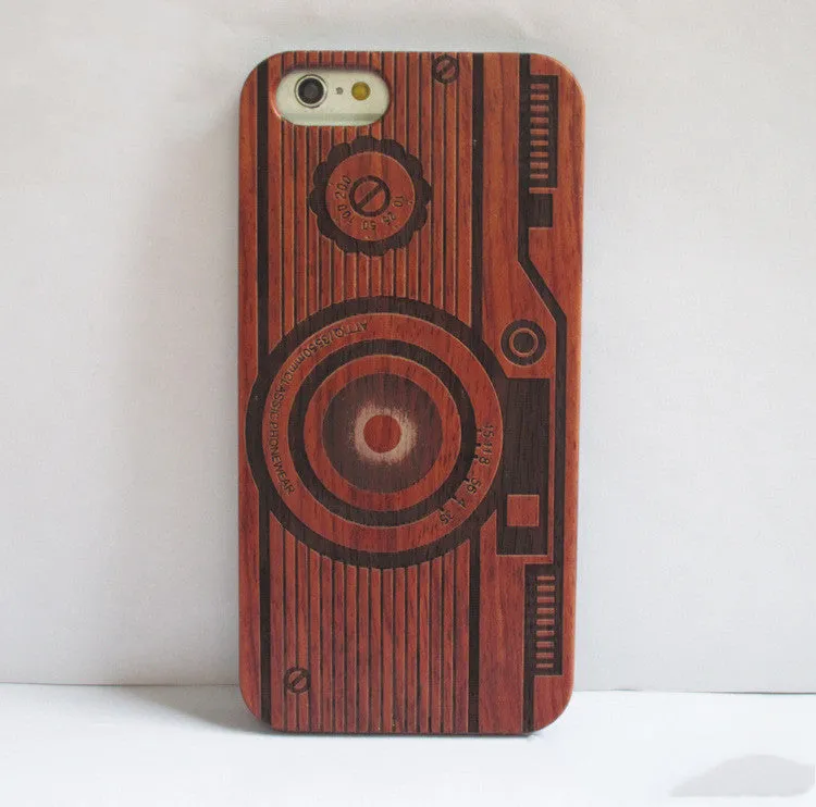 Rosewood laser engraved woodcarving phone case for Apple iPhone models