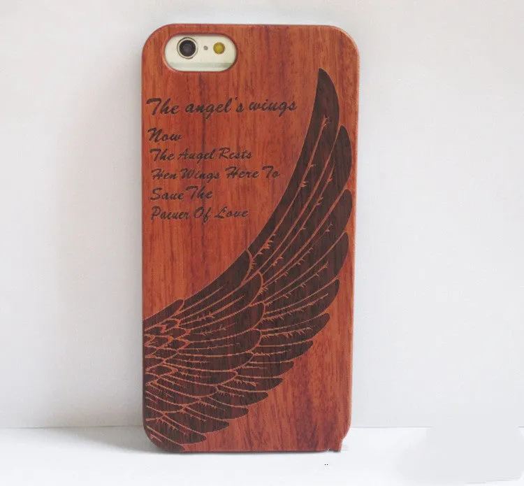 Rosewood laser engraved woodcarving phone case for Apple iPhone models