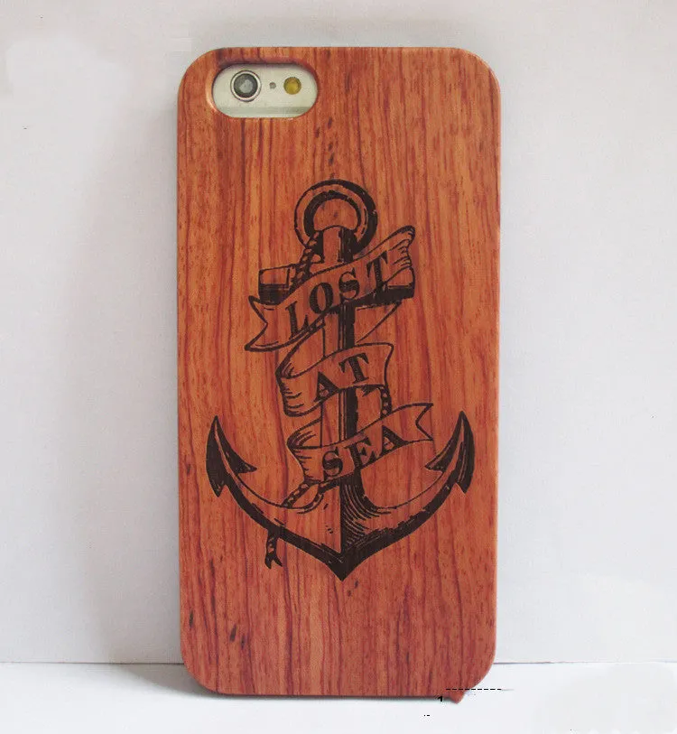 Rosewood laser engraved woodcarving phone case for Apple iPhone models