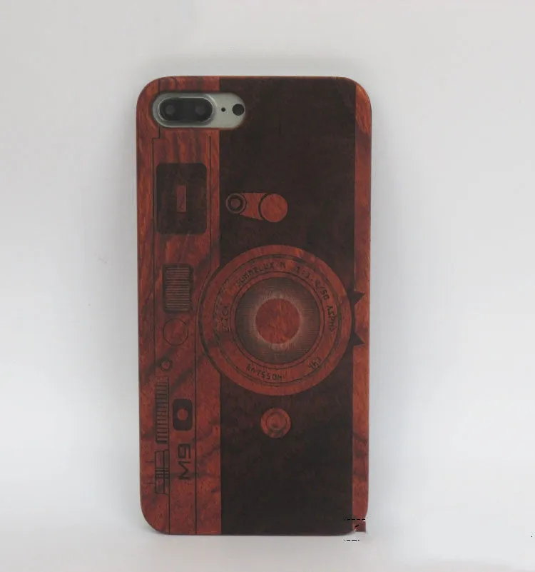 Rosewood laser engraved woodcarving phone case for Apple iPhone models