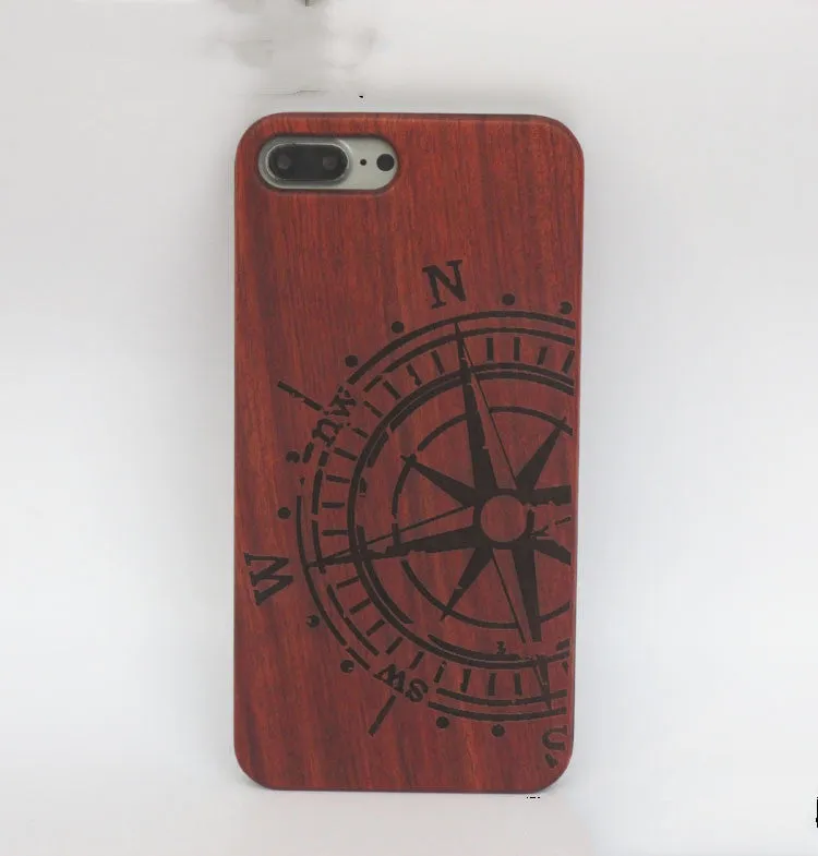 Rosewood laser engraved woodcarving phone case for Apple iPhone models