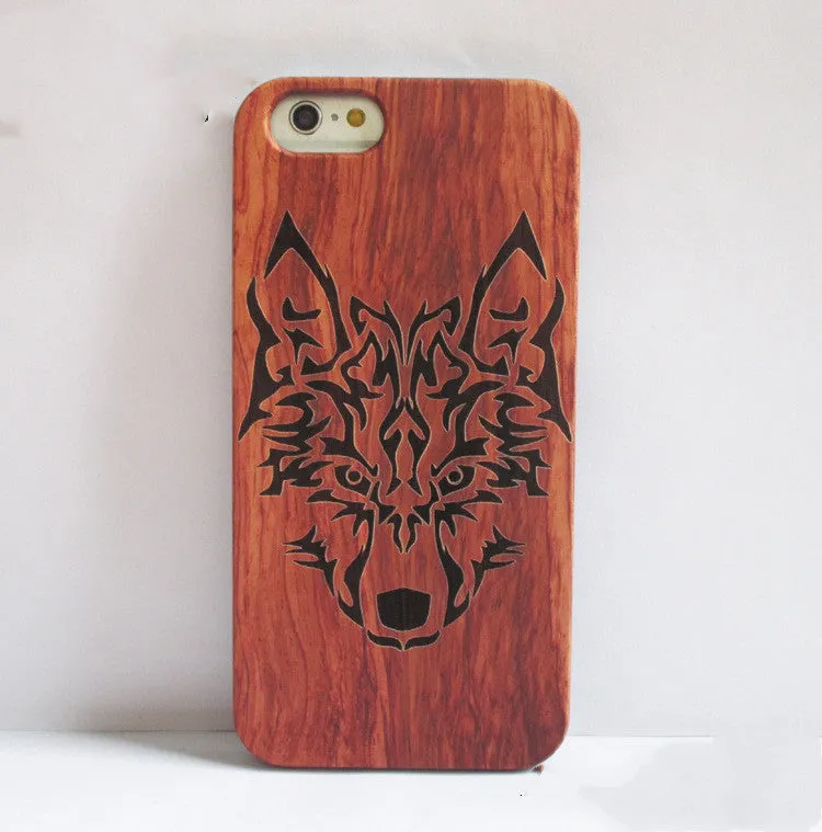 Rosewood laser engraved woodcarving phone case for Apple iPhone models