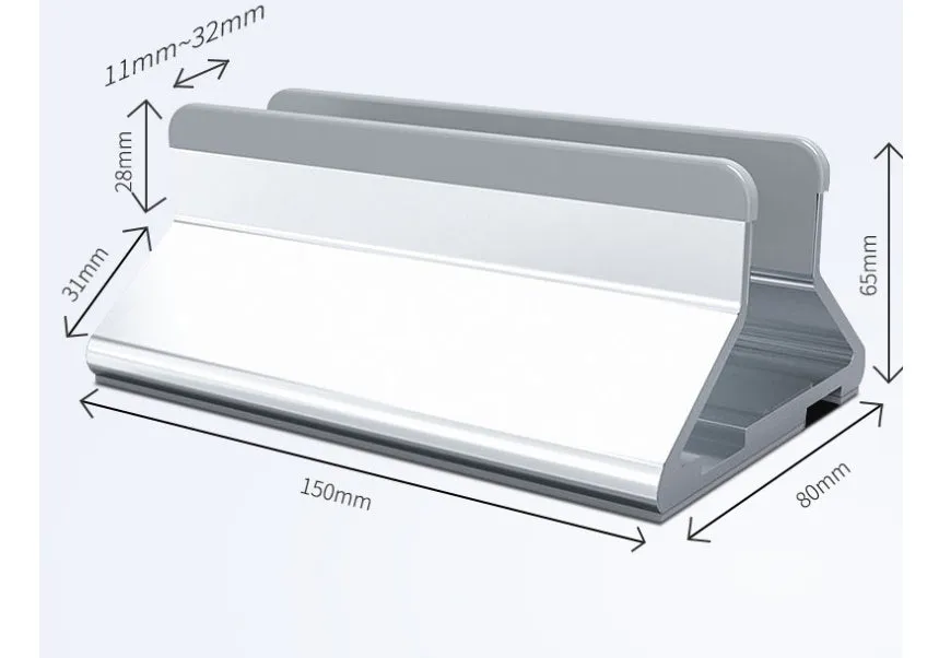 Aviation aluminium alloy computer stand holding a notebook on a desk with three colour options black, space grey, white