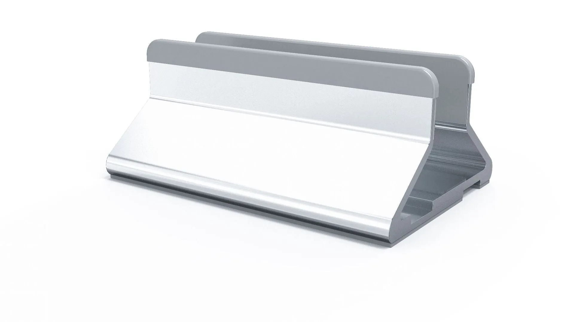 Aviation aluminium alloy computer stand holding a notebook on a desk with three colour options black, space grey, white