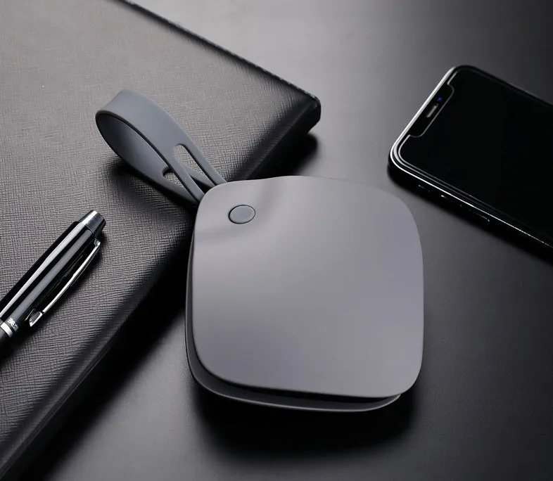 Streamer Mobile Power Hand Warmer in black with double-sided heating and battery display