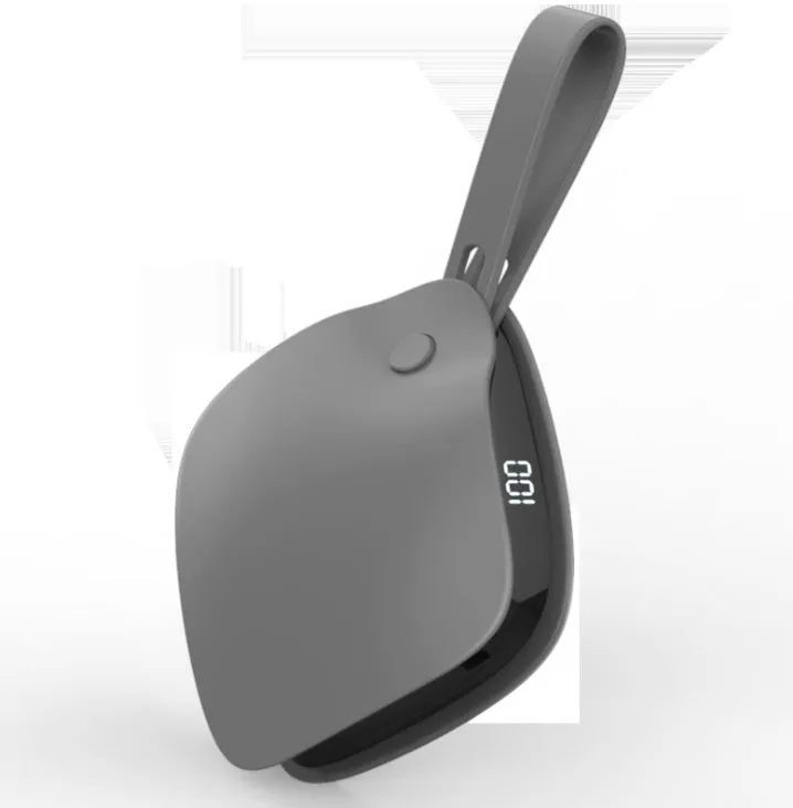 Streamer Mobile Power Hand Warmer in black with double-sided heating and battery display
