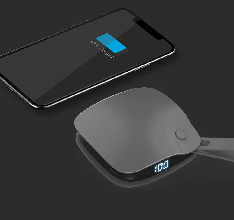 Streamer Mobile Power Hand Warmer in black with double-sided heating and battery display
