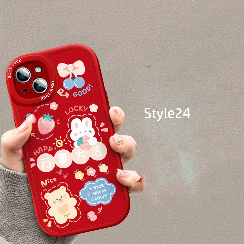 Silicone cartoon mobile phone case for Apple iPhone 14 in style02 design