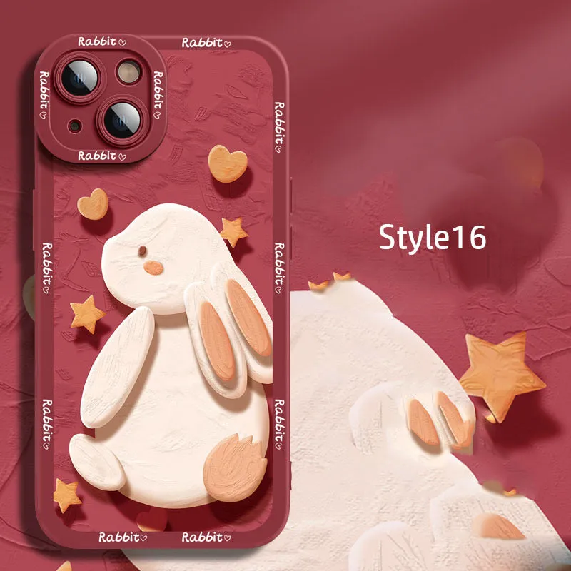 Silicone cartoon mobile phone case for Apple iPhone 14 in style02 design