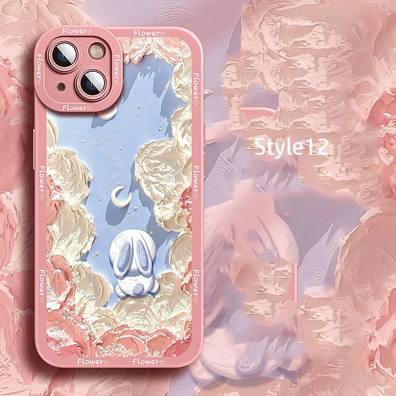 Silicone cartoon mobile phone case for Apple iPhone 14 in style02 design