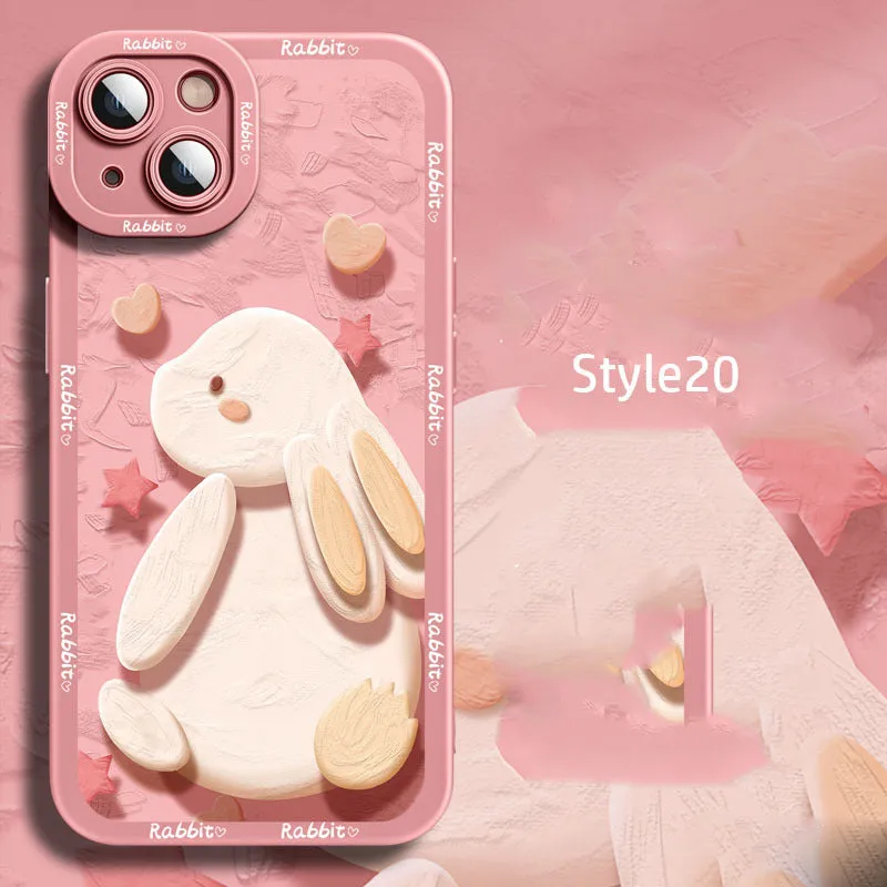 Silicone cartoon mobile phone case for Apple iPhone 14 in style02 design