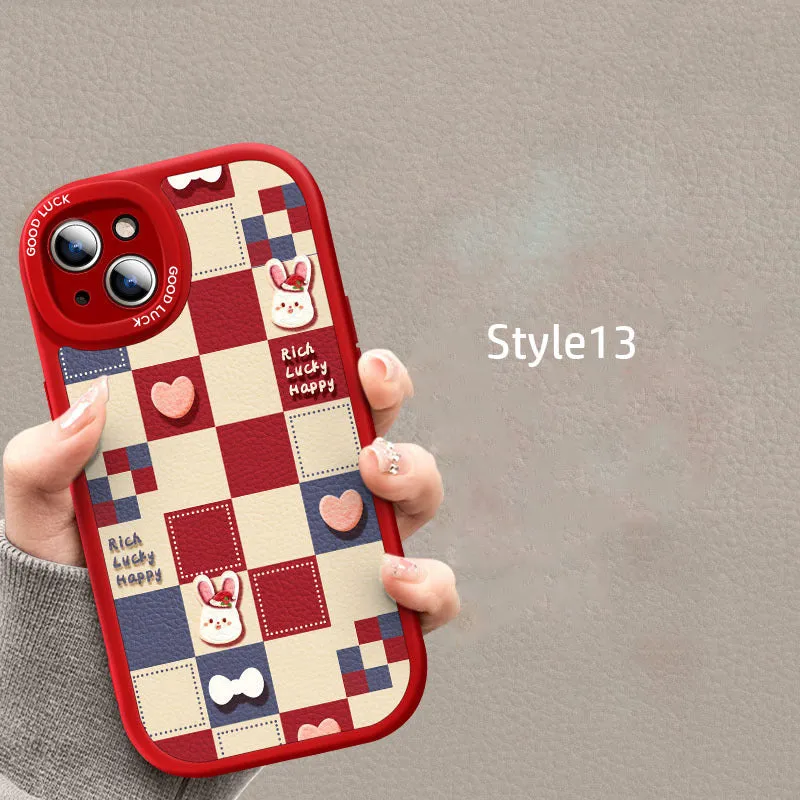 Silicone cartoon mobile phone case for Apple iPhone 14 in style02 design
