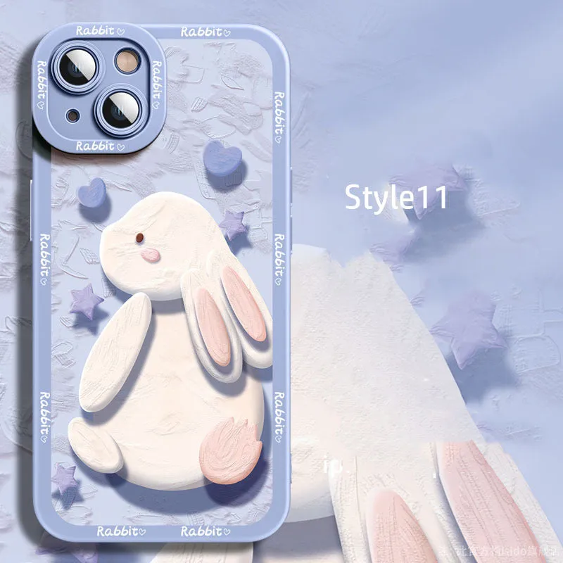 Silicone cartoon mobile phone case for Apple iPhone 14 in style02 design