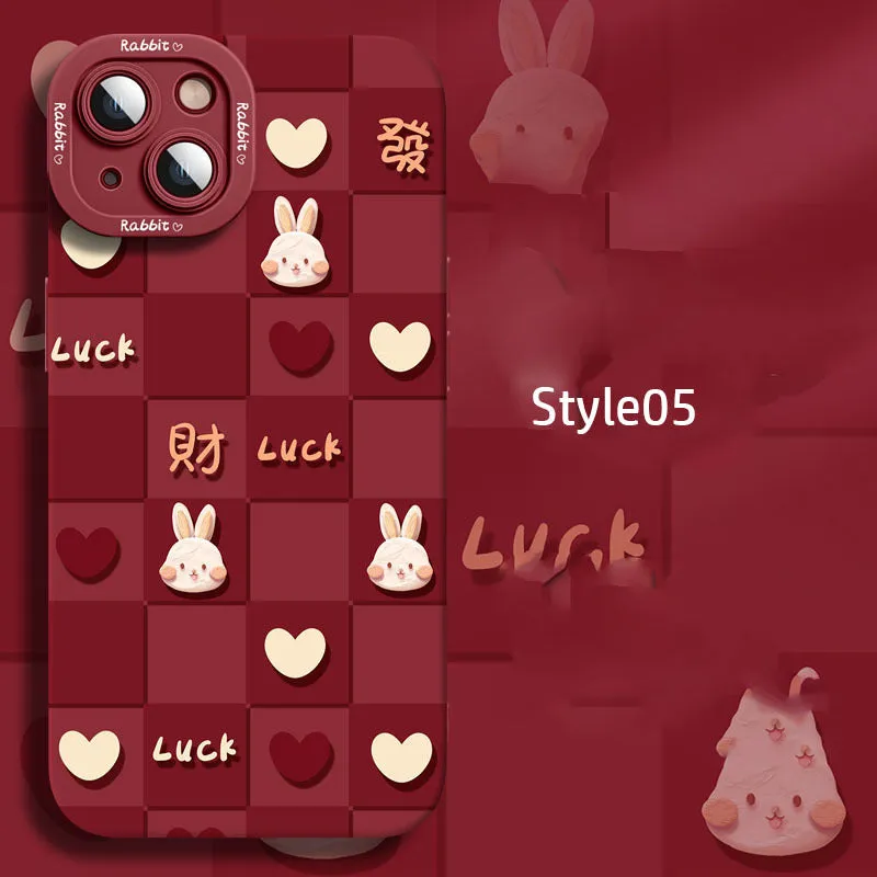 Silicone cartoon mobile phone case for Apple iPhone 14 in style02 design