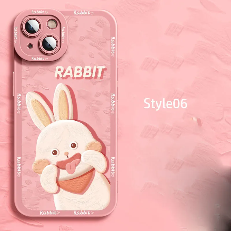 Silicone cartoon mobile phone case for Apple iPhone 14 in style02 design
