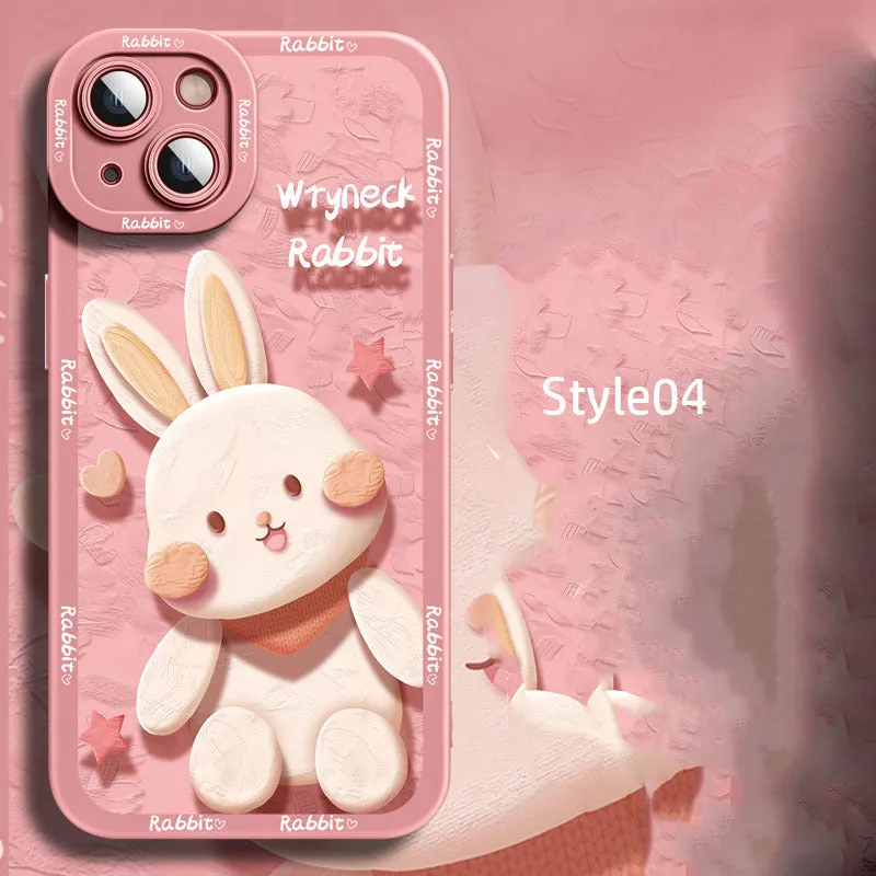 Silicone cartoon mobile phone case for Apple iPhone 14 in style02 design