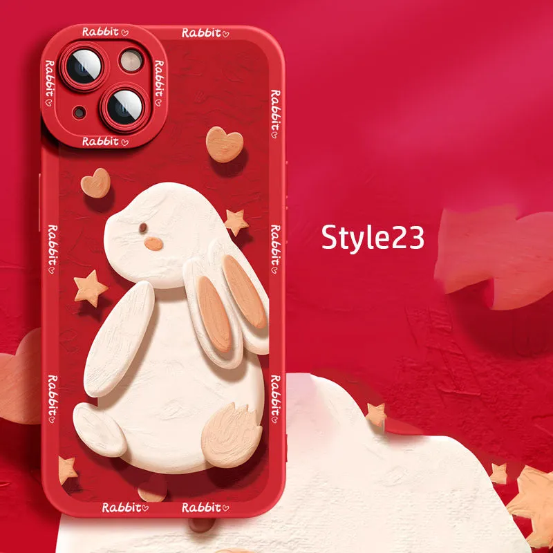 Silicone cartoon mobile phone case for Apple iPhone 14 in style02 design