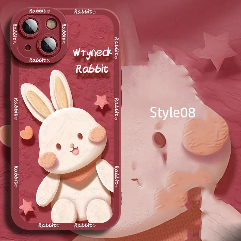 Silicone cartoon mobile phone case for Apple iPhone 14 in style02 design