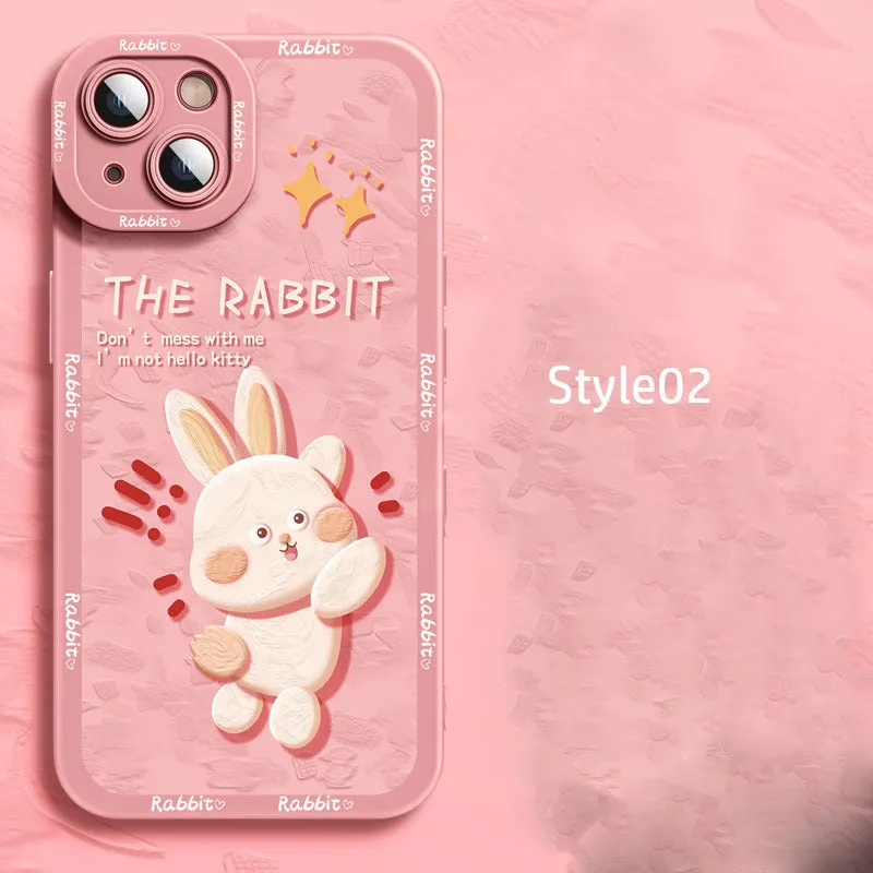 Silicone cartoon mobile phone case for Apple iPhone 14 in style02 design