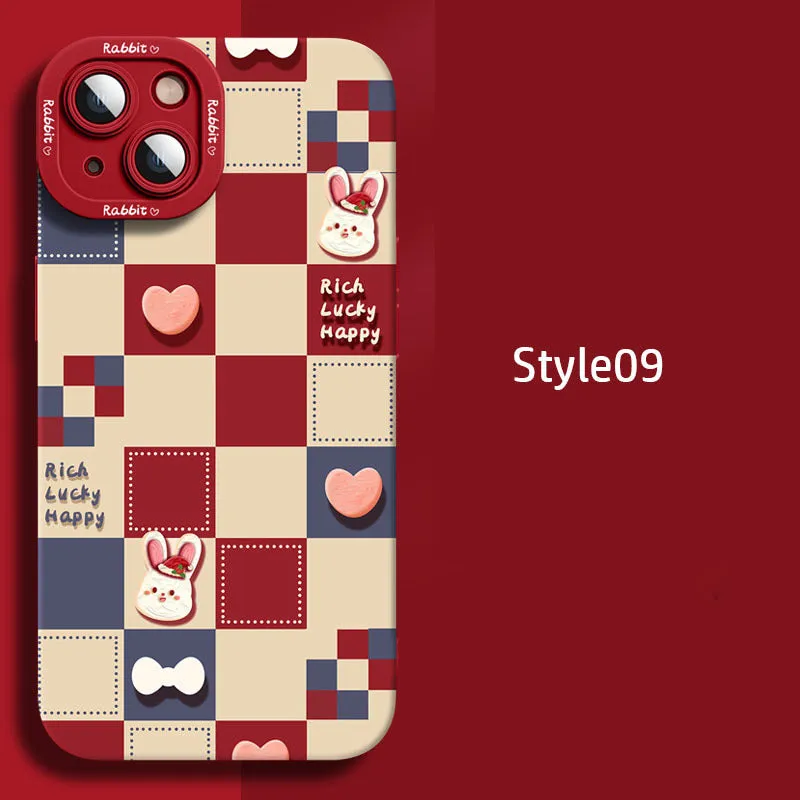 Silicone cartoon mobile phone case for Apple iPhone 14 in style02 design