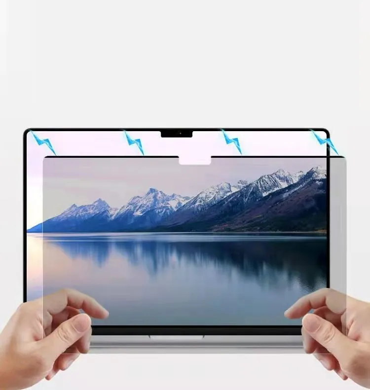 Magnetic anti camera screen film for Apple MacBook in anti-peep style with German three-layer PET construction