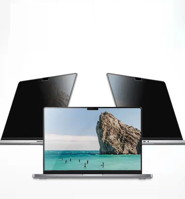 Magnetic anti camera screen film for Apple MacBook in anti-peep style with German three-layer PET construction