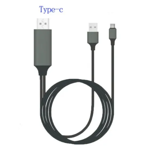 Black Lightning to HDMI cable adapter for iPhone 5 to 11 Pro Max with reversible plug