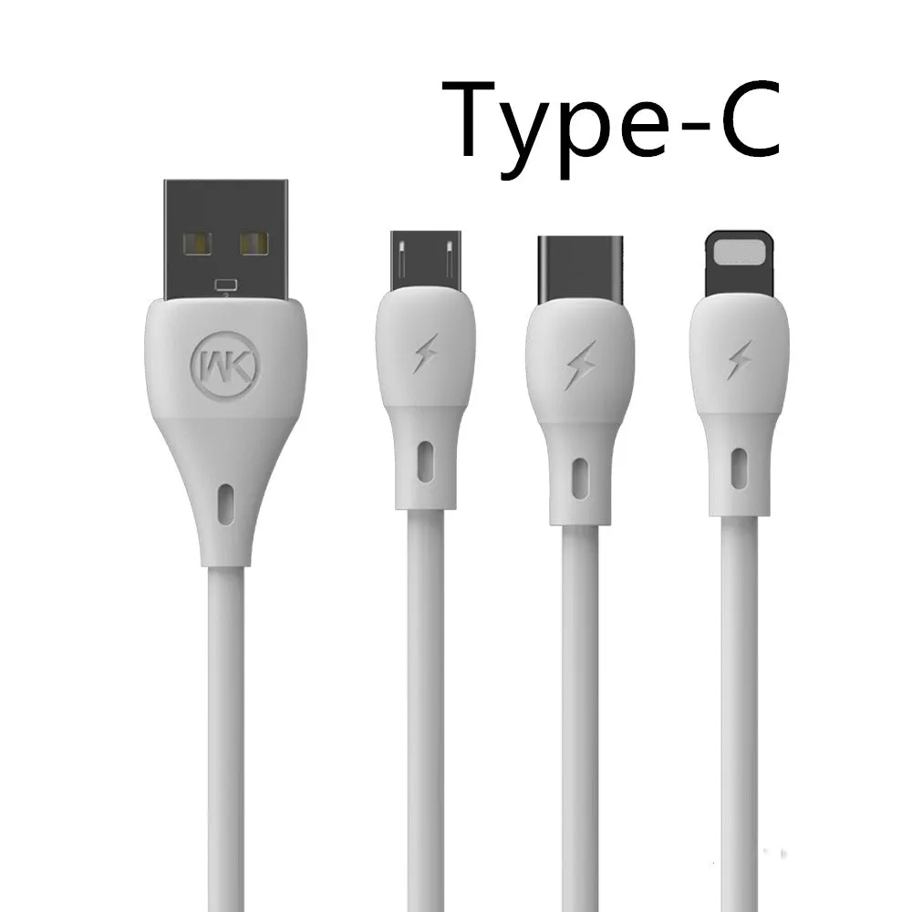 1m fast charging cable USB single-head in black on white background