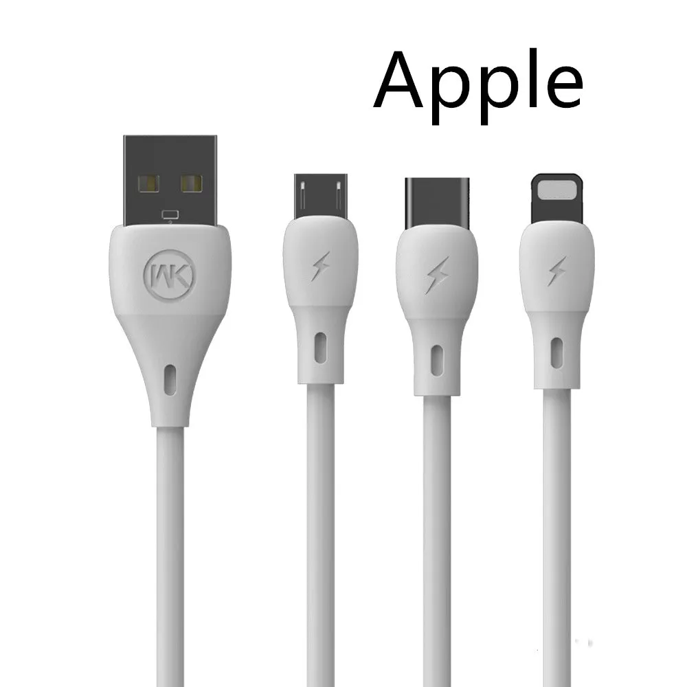 1m fast charging cable USB single-head in black on white background