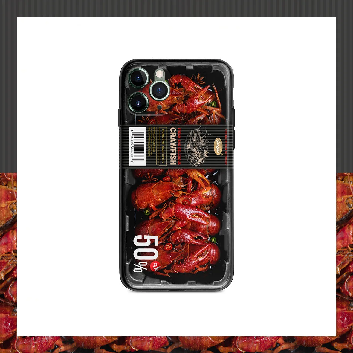 Crayfish TPU phone case for iPhone 11 Pro Max with original pseudo-style design and camera cutout