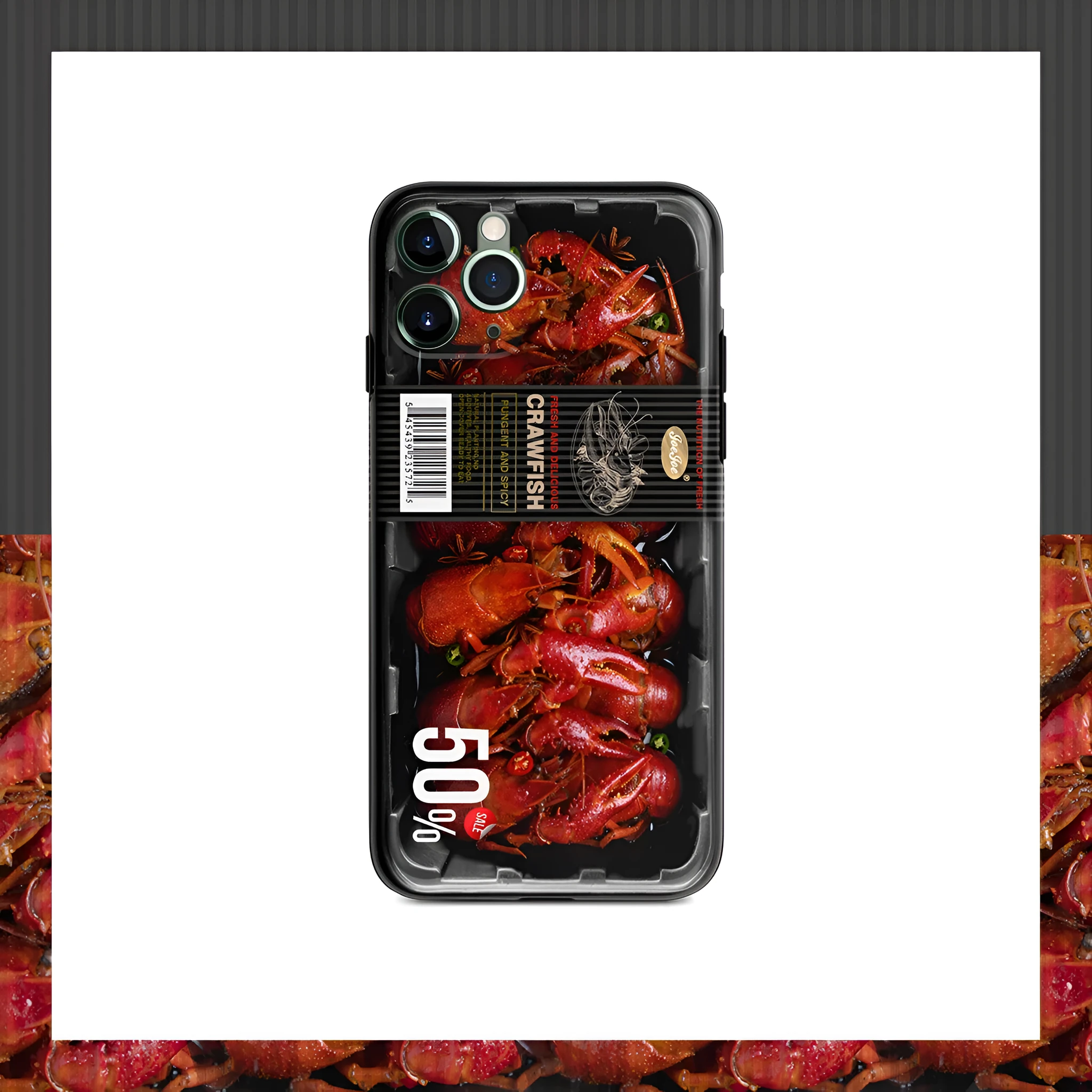 Crayfish TPU phone case for iPhone 11 Pro Max with original pseudo-style design and camera cutout